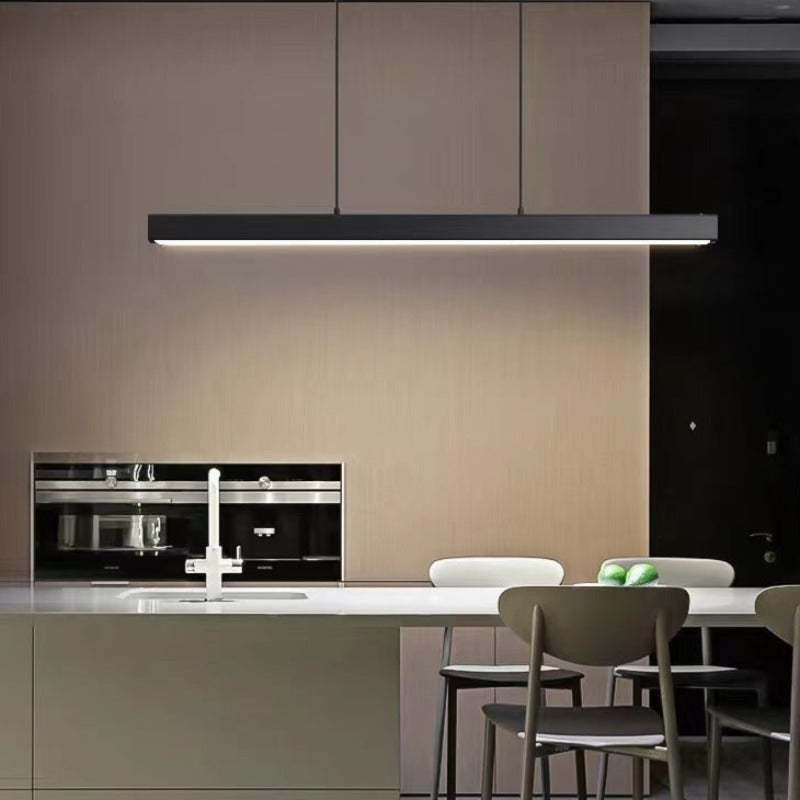 Thala Modern Linear Metal LED Pendant Light - Black or Brown