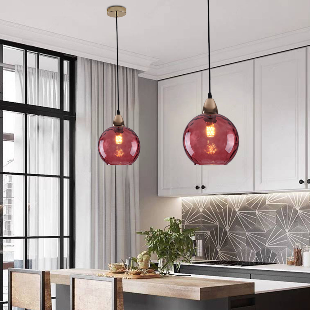 Water-Rippled Glass Pendant Lighting