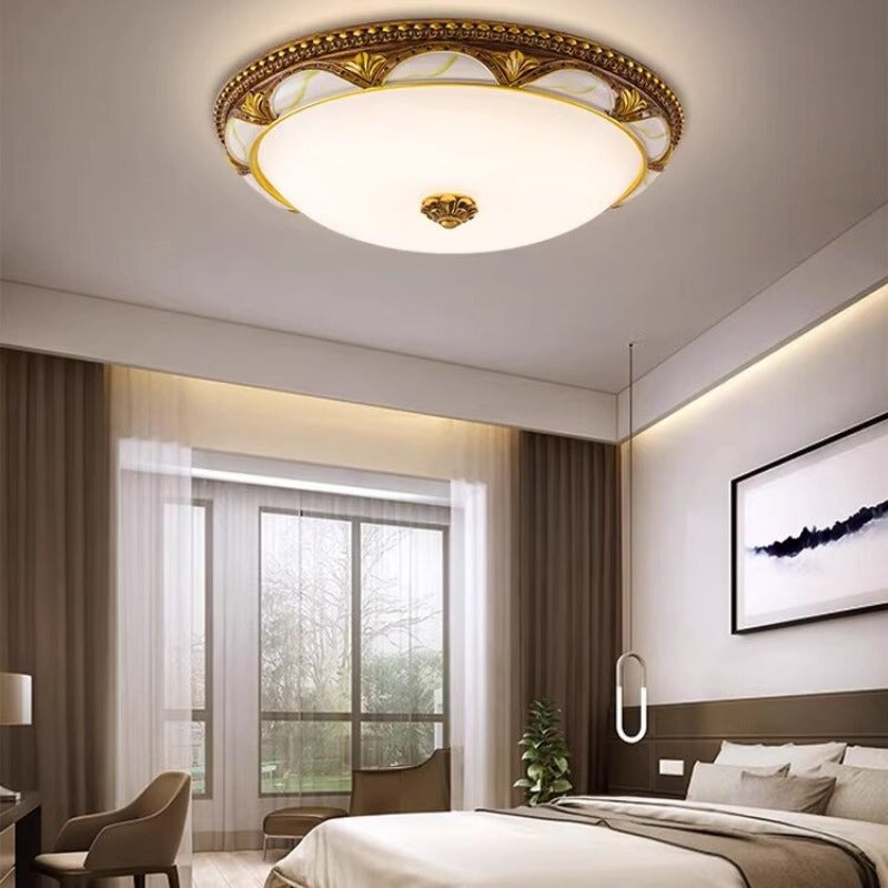 Epoch Retro Floral Flush-Mount Ceiling Light