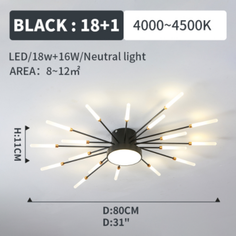 Wesley Modern Firework LED Ceiling Light
