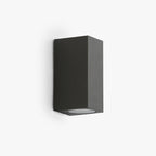 Tavon Minimalist Square Outdoor Wall Lamp in Black Metal
