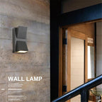 Vexto Modern Black Metal LED Outdoor Wall Light