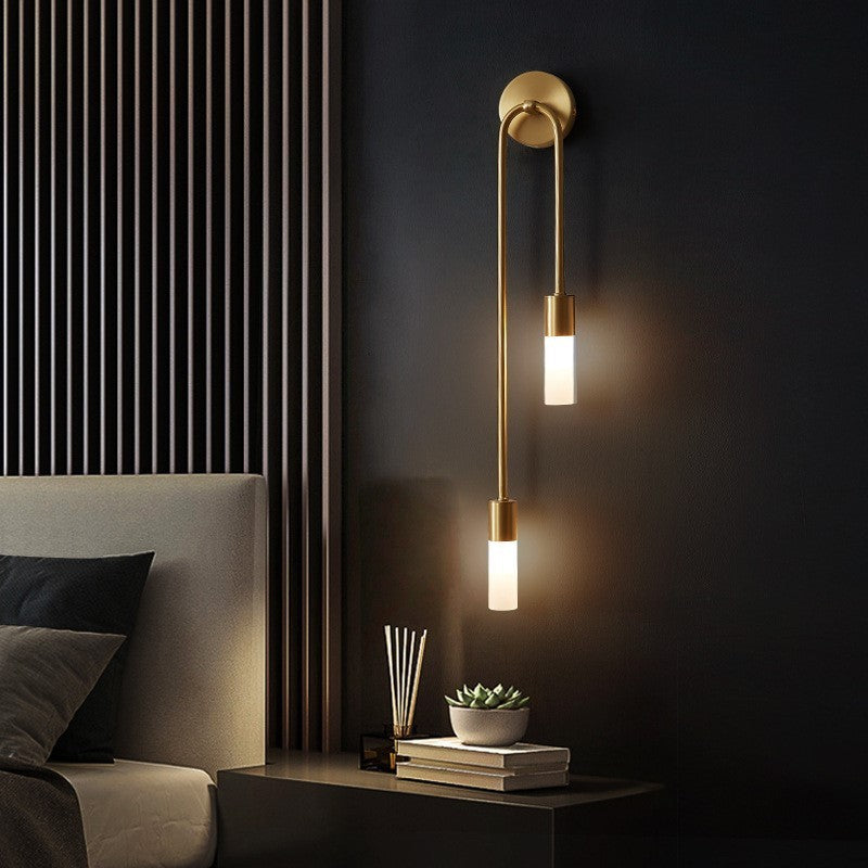 Rime Modern Gold Bedside Wall Sconces, Set of 2