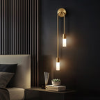 Rime Modern Gold Bedside Wall Sconces, Set of 2