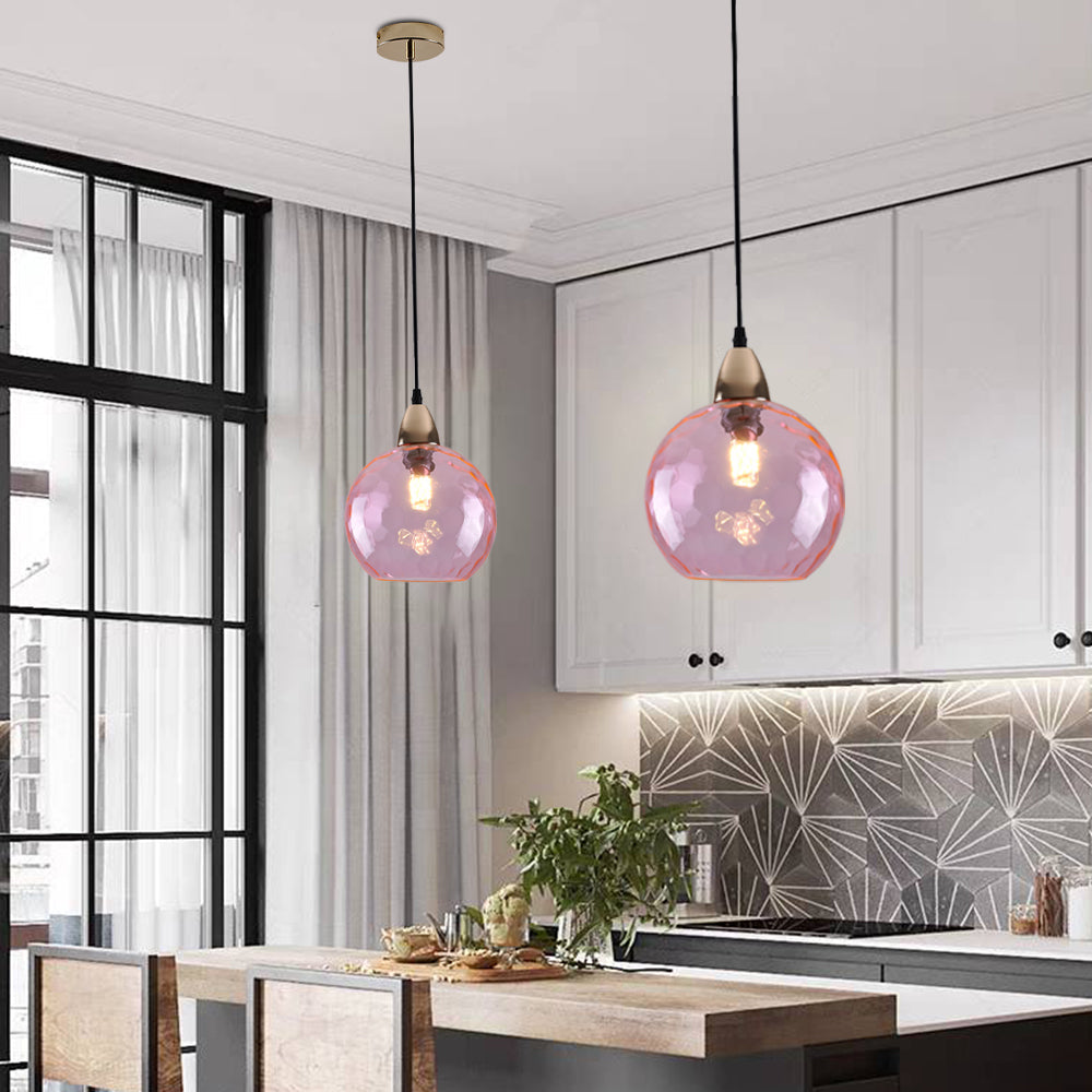 Water-Rippled Glass Pendant Lighting