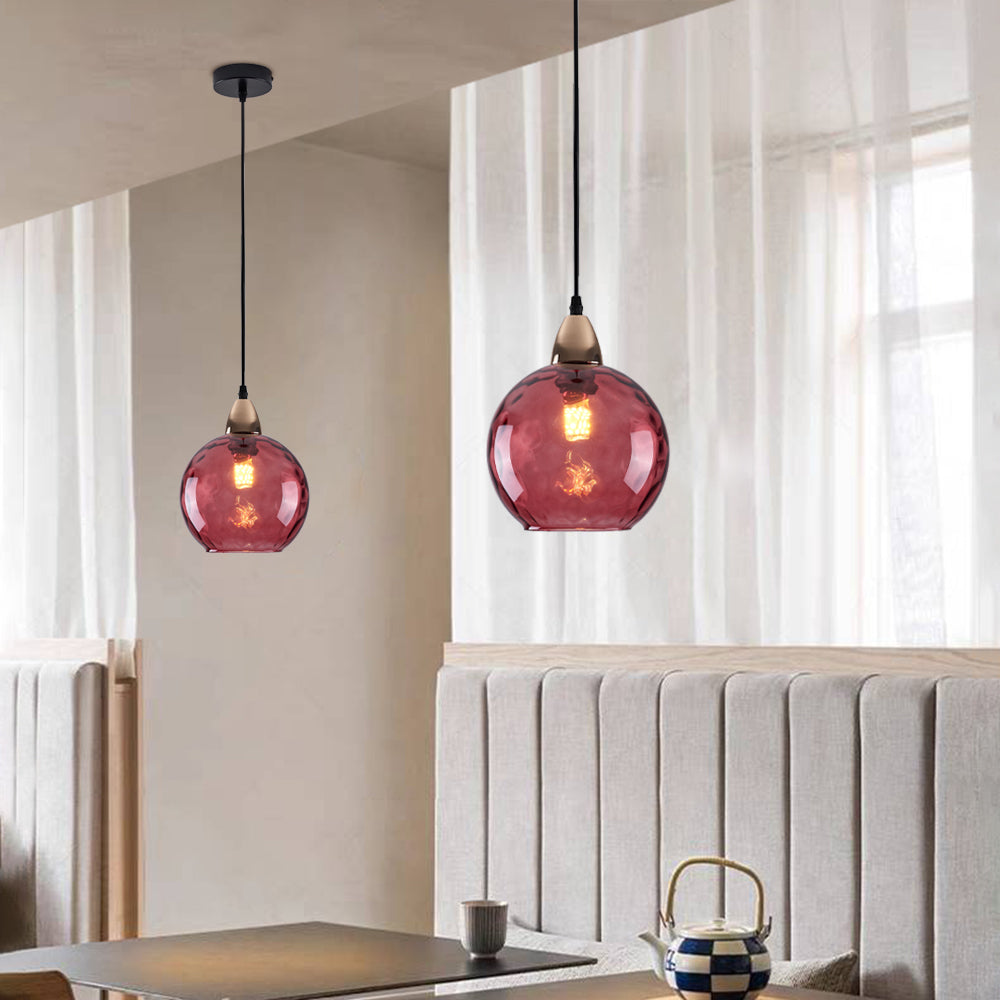 Water-Rippled Glass Pendant Lighting