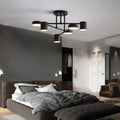 Quor 6-Light LED Flush Mount Ceiling Light - Black, White, or Gold