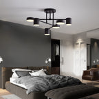 Quor 6-Light LED Flush Mount Ceiling Light - Black, White, or Gold