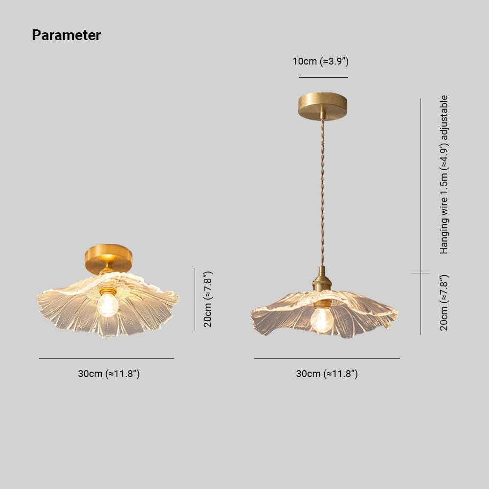 Calia Flower Glass Pendant & Ceiling Light