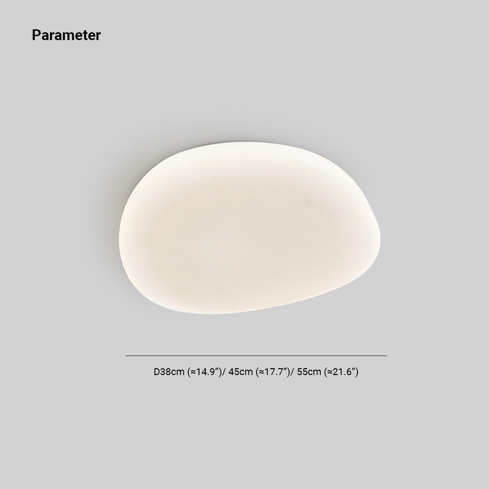 Sayu Pebble-Shaped Flush-Mount Ceiling Light