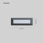 Ray Modern Rectangular Metal Outdoor Deck & Step Light - Black
