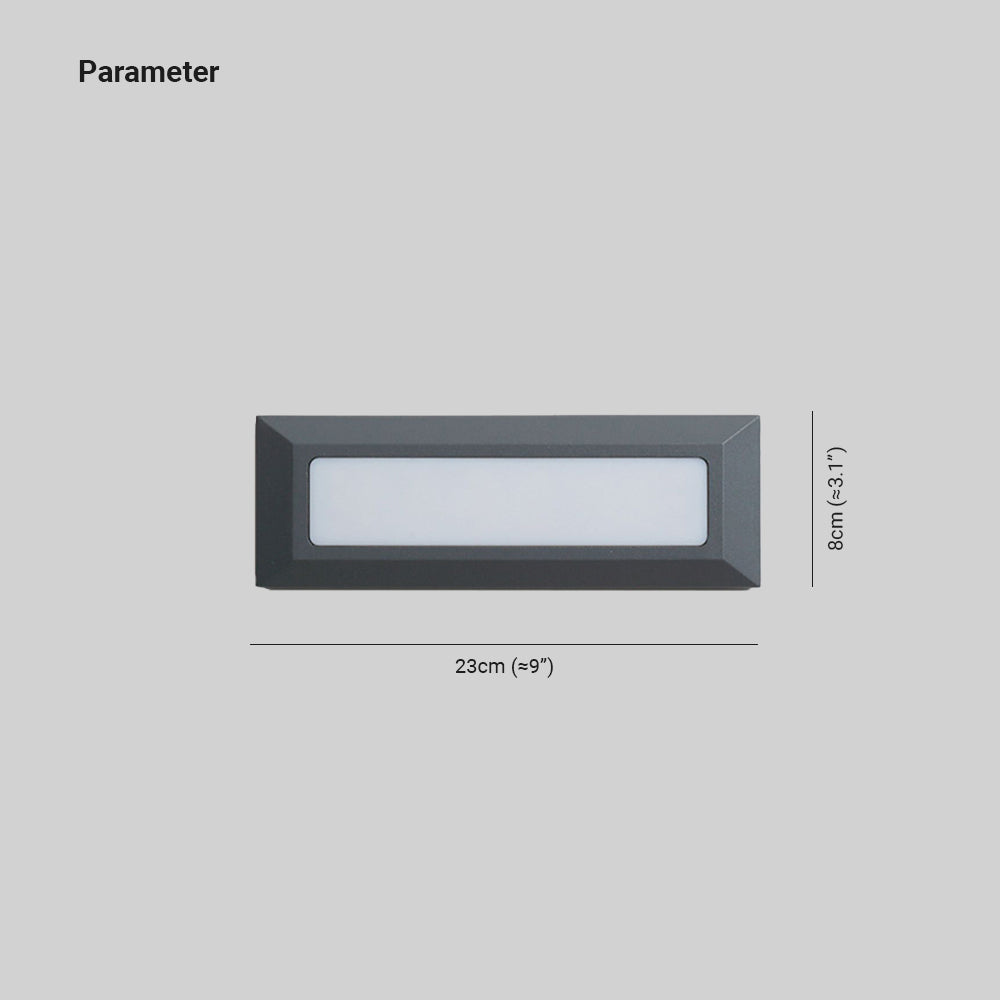 Ray Modern Rectangular Metal Outdoor Deck & Step Light - Black