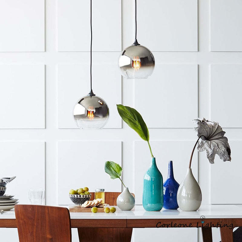 Brina Gradient Frosted Balloon Pendant Light
