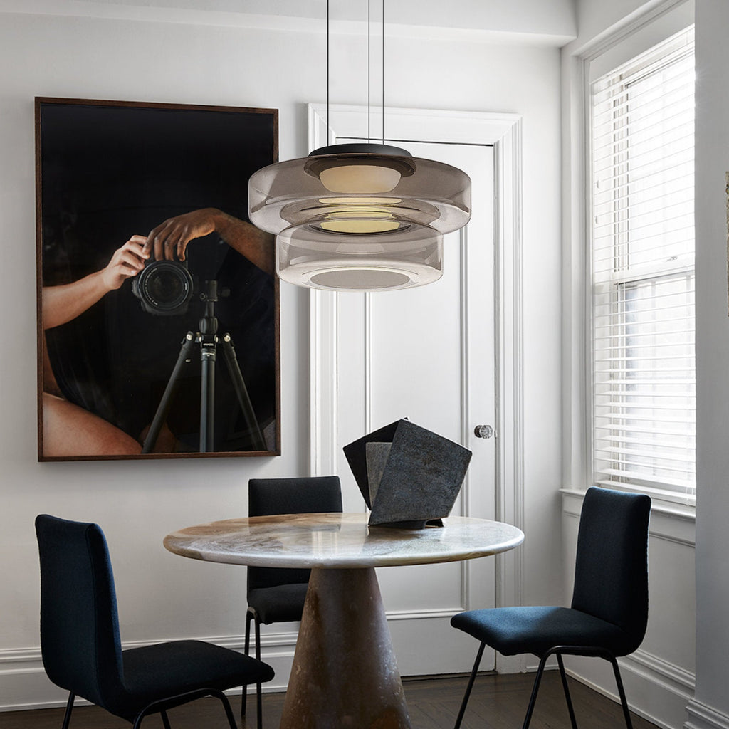 Jojo Multi-Tiered Glass Pendant Light