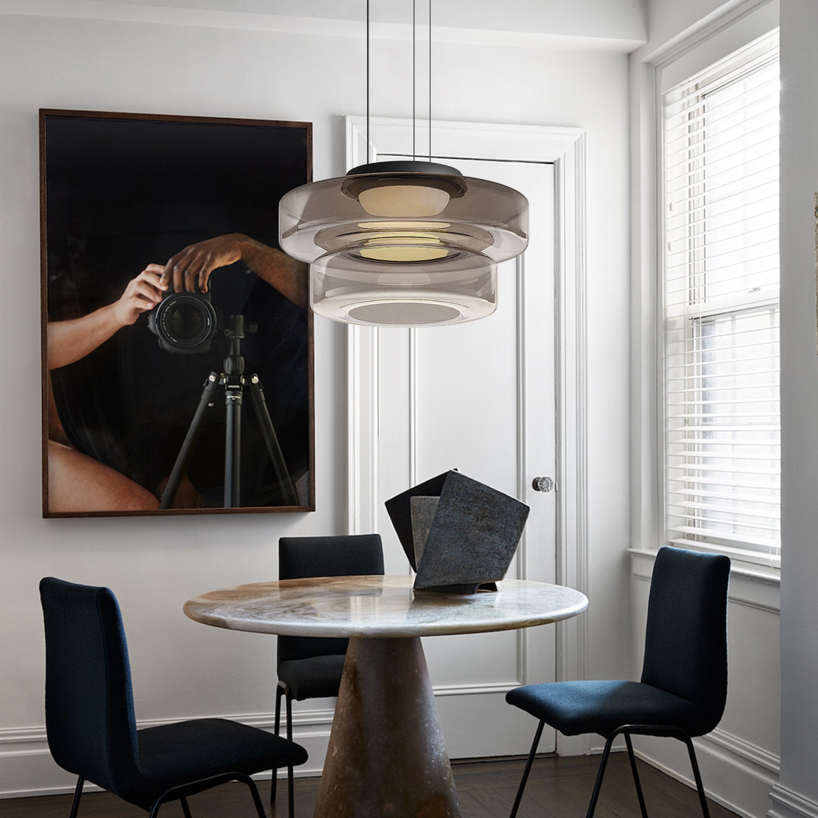 Jojo Multi-Tiered Glass Pendant Light