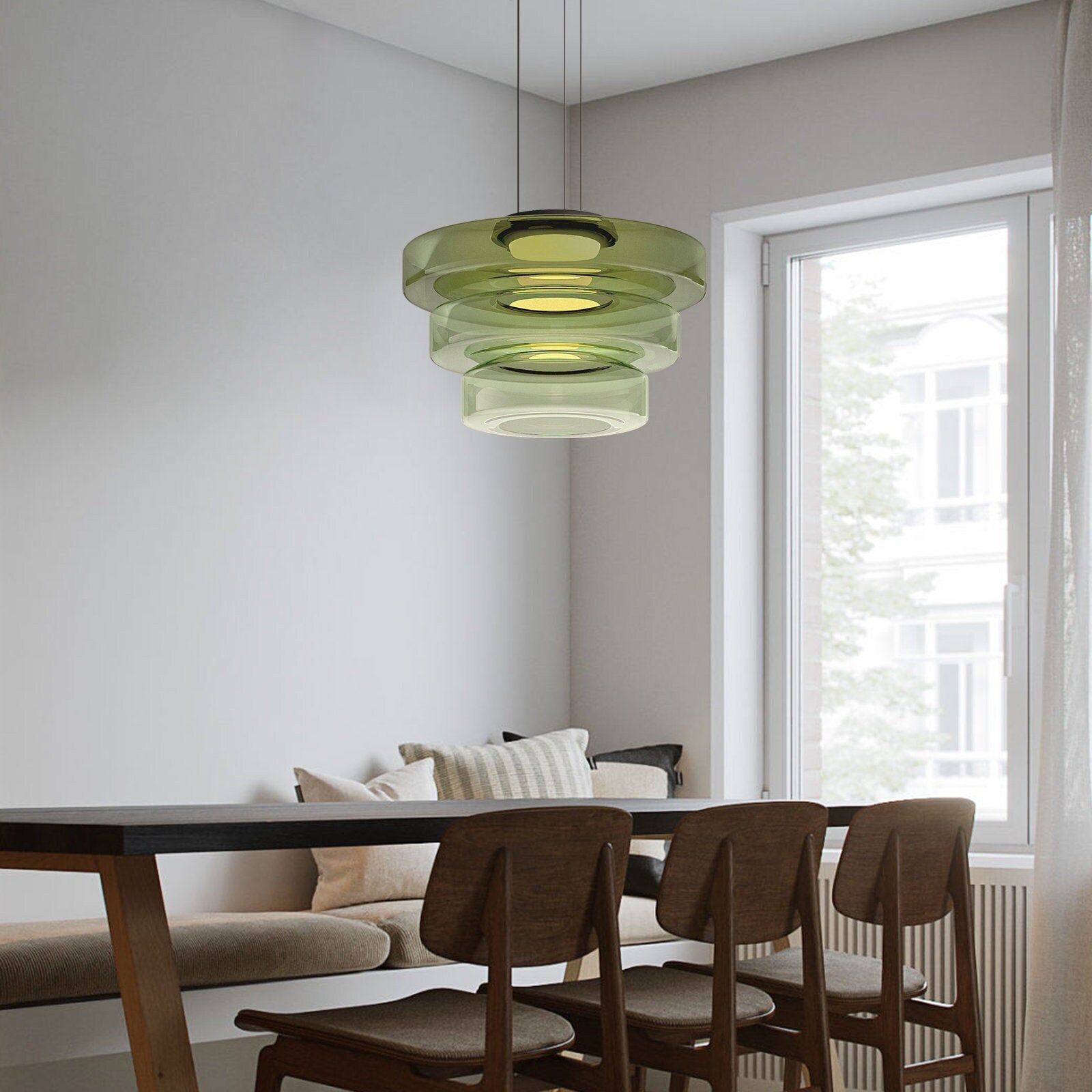 Jojo Multi-Tiered Glass Pendant Light