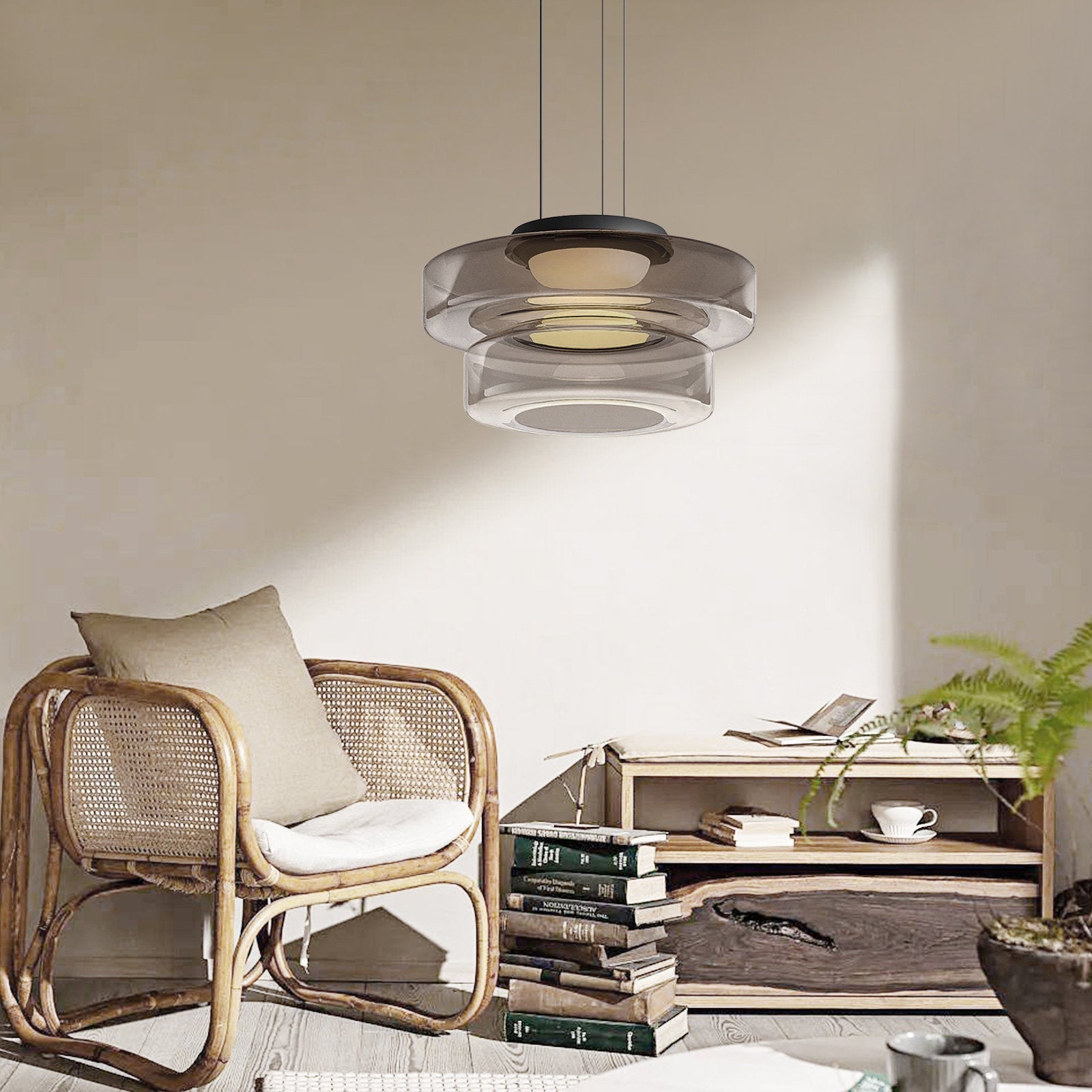 Jojo Multi-Tiered Glass Pendant Light
