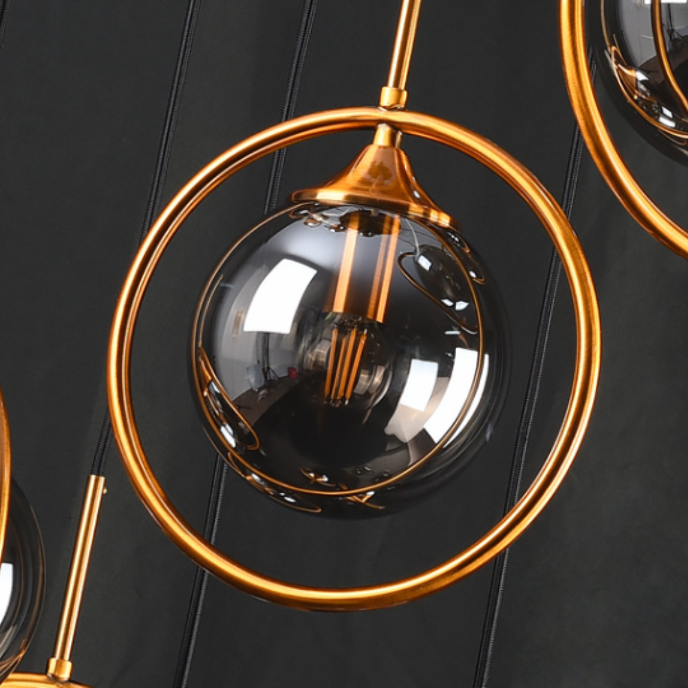 Valentina Modern Spiral Ball Glass Staircase Chandelier