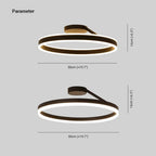 Solen Modern Black & White Circular Flush-Mount Ceiling Light