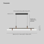 Inari Modern Linear Metal Pendant Light in Black and Gold