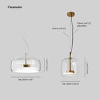 June Morden Glass Pendant Light in Clear, Smoky, or Amber