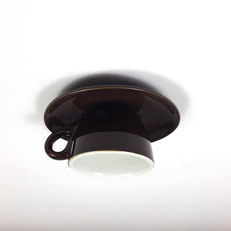Aria Modern Ceramic Coffee Cups Flush-Mount Ceiling Light