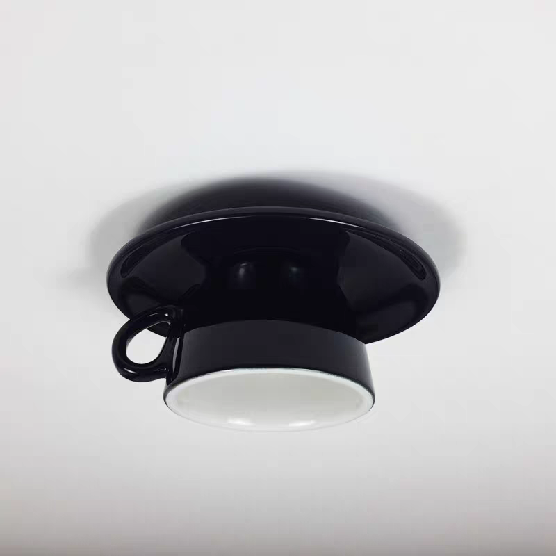 Aria Modern Ceramic Coffee Cups Flush-Mount Ceiling Light