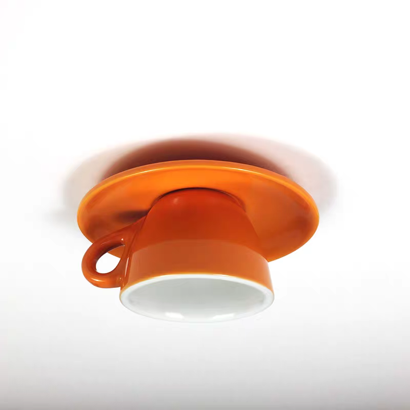 Aria Modern Ceramic Coffee Cups Flush-Mount Ceiling Light