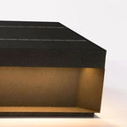 Elow Solar-Powered Modern Square Outdoor Post Lamps
