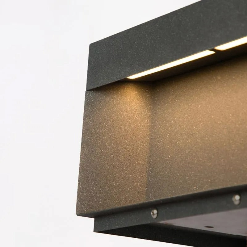Elow Solar-Powered Modern Square Outdoor Post Lamps