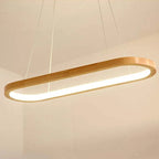 Veon Modern Oval Wood Pendant Light