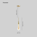 Gold Teardrop Pendant Light