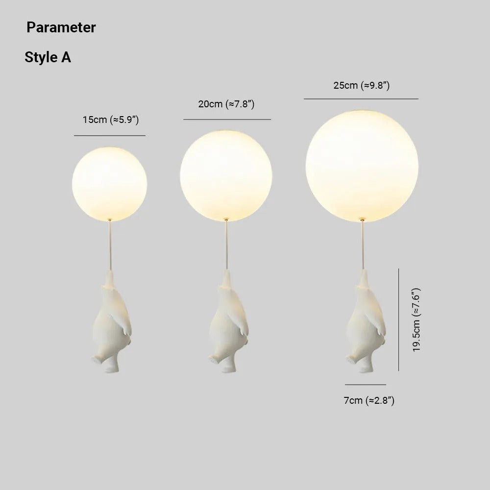 Bear Balloon Pendant & Ceiling Light