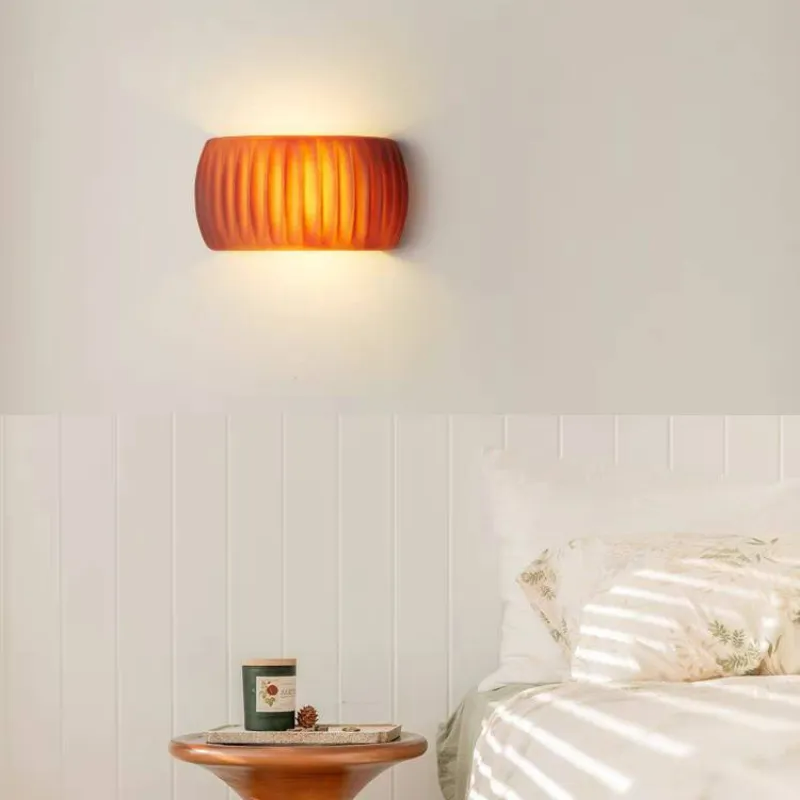 Aria Modern LED Indoor Wall Lamp Orange/Green Resin Bedroom