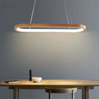 Veon Modern Oval Wood Pendant Light