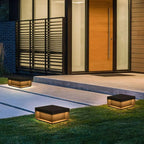 Elow Solar-Powered Modern Square Outdoor Post Lamps