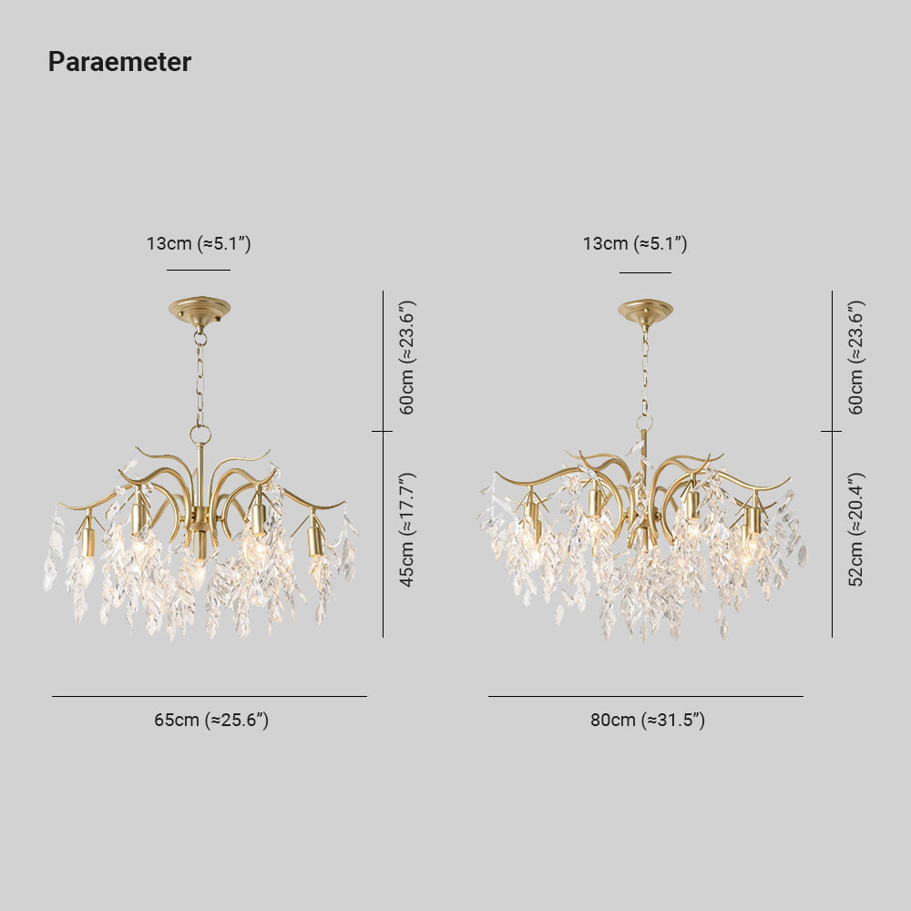 Kristy Luxury Wisteria Floral Crystal Chandelier