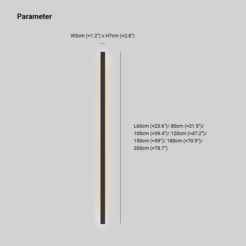 Liora Slim Linear LED Wall Lamp in Black