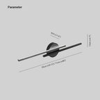 Elgo Modern Nordic LED Metal Wall Sconce, Disc or Linear Design, Black or White Finish