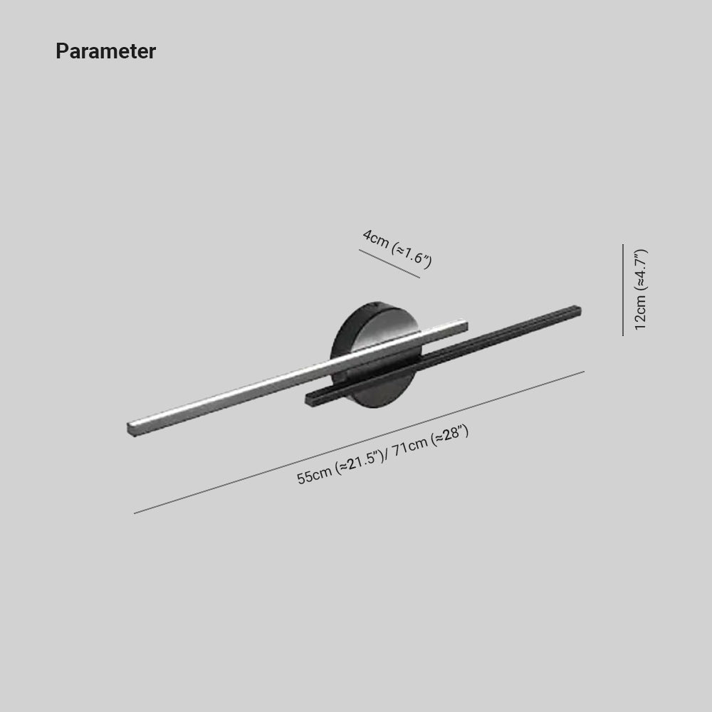 Elgo Modern Nordic LED Metal Wall Sconce, Disc or Linear Design, Black or White Finish