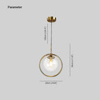 Zoey Metal-Ring Glass Pendant Light